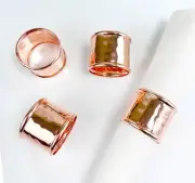 Copper Hammered Napkin Rings – Set of 4