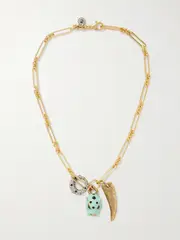 [MAISON MAYLE] MAISON MAYLE - Long Links Combo Gold-plated, Enamel And Crystal Necklace - One size One size Gold
