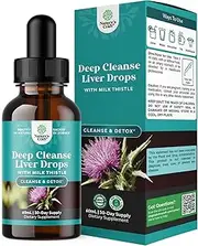 Liver Support Milk Thistle Tincture - Milk Thistle Liquid Herbal Supplement with Artichoke Extract for Liver Cleanse Detox & Repair - Liver Detox Cleanse Drops with Dandelion Turmeric and Ginger