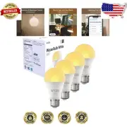 Advanced 800LM Smart Light Bulbs, Alexa & Google Assistant Control, Set of 4