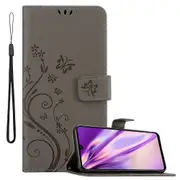 Huawei P30 LITE Protective Case - with Floral Pattern and Card Slot FLORAL TURQUOISE