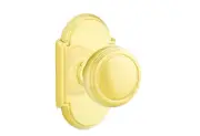 Emtek 8208NWUS3 Privacy, #8 Rosette, Norwich Knob, Polished Brass
