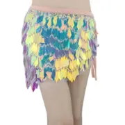 Women s Belly Dance Hip Scarf Belly Dance Costume Sparkles Sequins Wrap Skirt
