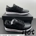 【HOT】 AIR JORDAN 1 LOW GOLF BLACK CROC 黑白 低筒 高爾夫 DD9315-003