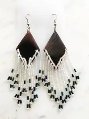 Vintage Tribal Seed Bead Earrings