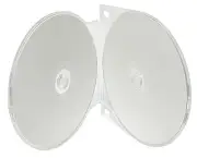 Clear Double ClamShell CD/DVD Case with Binder Holes Lot