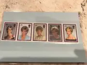 Princess DIANA 1961-1997 ROYAL MINT Set of 5 Commemorative Stamps - HARD TO FIND