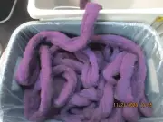 Purple - Hand-dyed Texel Wool Roving for Felt, Spin, Knit Crafts! - 4 oz bags