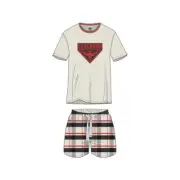 Essendon Bombers AFL AFESN0227 Mens Short Sleeve Check PJ Pyjama Set Size 2XL