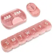 3 Pack (Weekly & Daily), 2 Times a Day (AM/PM) + 7-Day Pill Organizer + Pill ...