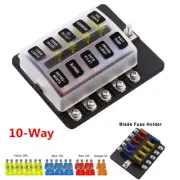 12-32V Auto Car 10 Way Circuit Standard Blade Fuse Box Block Holder w/ Fuses Kit (for: Fiat)