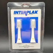 Interplak RB-2 Color Coded Brush Heads Red Yellow NEW Pack of 2