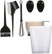 CALLARON Hair Dyeing Measuring Cup Black Hairdressing Tools with Transparent Scale Jug Heat Resistant Easy to Use for Mixing and Measuring Hair Color and Perm