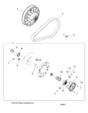 Polaris Cam Assembly, Genuine OEM Part 3236037, Qty 1