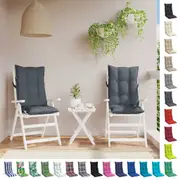 Highback Chair Cushions Sofa Couch Seat Pad Garden Patio Oxford Fabric vidaXL