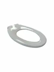 Anti Vandal Single Flap White/Black/Blue Toilet Seat with Closed Front