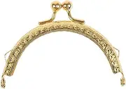 [KONGKNUANK] Metal Purse Frames，Bag Making Supplies 8.5cm Round Metal Frame Purse Handle Clutch Bag Handbag Clasp Lock Bags Hardware