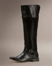 FRYE SHIRLEY RIDING BLACK SOFT VINTAGE LEATHER/PONY #7 $648