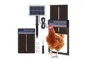 Auto Chicken Coop Door Solar Powered Cage Opener Closer Kit Automatic Safe Timer Light Sensor Hen House Poultry Pen Run