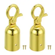 1.3"x3.7" Stanchion Rope End Stopper, 2 Pack Cord End Caps End Cap, Golden