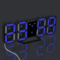 在飛比找樂天市場購物網優惠-新款夜光插電電子鐘臺式數碼立體鬧鐘時鐘座鐘客廳臥室數字鐘表