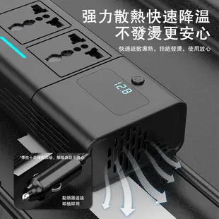 【歐適樂】12V轉110V車載逆變器200W 車載充電器 車充USB充電變壓器 汽車變壓器 手機充電器 電源插座器