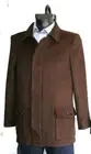 Men's Pea coat with zipper ,2 patch pockets,Wool&Cashmere Art.Danub