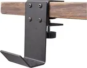 Stand Up Desk Store Clamp-On Under Desk Headphone Holder/Backpack Hook/Purse Hook | Provides a Convenient Place to Hang Headsets or Bags to Reduce Clutter (30 lb. Capacity) (Black)