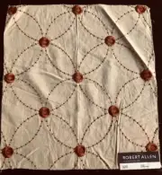 ROBERT ALLEN Orbital in Coppertone 16 3/8 x 17 1/2" Embroidered Fabric Sample