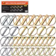 36 Pcs Lynch Pin Assortment in 3/16", 1/4", 5/16" and 7/16" Diameter Zinc-Pla...