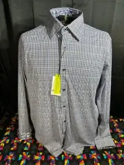 Robert Graham Polyester Houndstooth Plaid Multicolor Casual Shirt - Sz. L - NWT