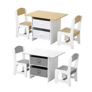 Oikiture Kids Table and Chairs Set Children Activity Play Toy Storage Box Desk
