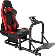 Dardoo G920 Racing Simulator Cockpit with Red Seat Fits for Logitech/Thrustmaster/Fanatec G25 G29 G920 G923 T300RS TX,without Wheels and Pedals
