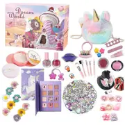 Xmas Advent Calendar - 24 Grid Makeup And Unicorn Bag Set , Christmas Toys For Teenage Girls Kids