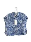 Caroline Constas Button Up Shirt & Wide Leg Open Pants Set Coverup Medium NWT