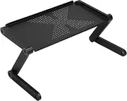 Adjustable Laptop Stand for Desk, Ergonomic Foldable Laptop Riser Holder with 360° Height Adjustable, Portable Laptop Riser Stand for Computer Notebook Tablet (Black)