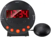 Dual Extra Loud Alarm Clock with Bed Shaker, Sonic Boom Alarm Clock with Vibr...