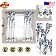 Sleek Light Filtering Window Panels - 2-Piece Floral Vine Curtain Set, 52" x 63"