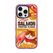 iPhone 16 Pro Impact Case MagSafe Compatible Catllogg's SALMON