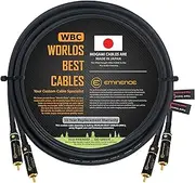 2.5 Meter – Directional Quad High-Definition Audio Interconnect Cable Pair CUSTOM MADE By WORLDS BEST CABLES – using Mogami 2534 wire and Eminence Gold Locking RCA Connectors