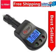 Lightweight 12V Car Battery Tester with Pivoting Head for Easy Voltage Readings