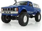 SUIOPPYUW ABS 1/16 WPL C24 RC Rock Crawler 2.4GHz 4WD Remote Control Truck RTR RC Mud Truck RC Truck 4x4 4wd Truck 1/16 RC Crawler, Blue