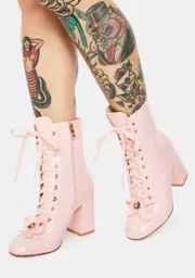 [AZALEA WANG] The One I Want Lace Up Boots