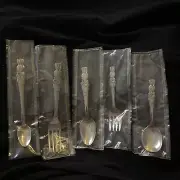 Oneida Community “PETER RABBIT" Stainless Steel Baby Spoon,fork Set Of 5 NEW! #1