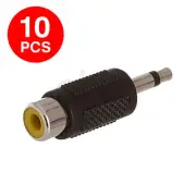 10 PCS 3.5mm Mono Male Plug to RCA Female Jack Adapter Audio Connector Converter
