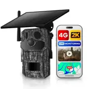 4G Game Camera with 2K LIVE Video, GPS Tracking, Outdoor Solar Panel Charging