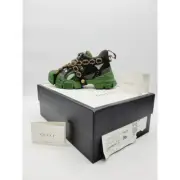 Gucci Green Journey Flashtrek Purple Jewelry Crystal Lace Up Hiker Boot Sneakers