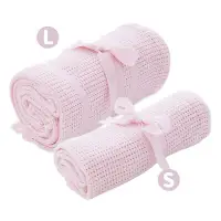 在飛比找蝦皮購物優惠-全新｜奇哥棉織洞洞毯 粉色S嬰兒被 洞洞毯 空調毯 冷氣毯 