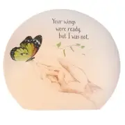 Stony Creek Your Wings Were Ready Sympathy Lighted Round Orb Memorial 9.5" NIB