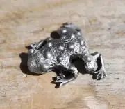 Lead Free Pewter Toad Figurine statue frog game piece by Hastings Pewter Co NEW